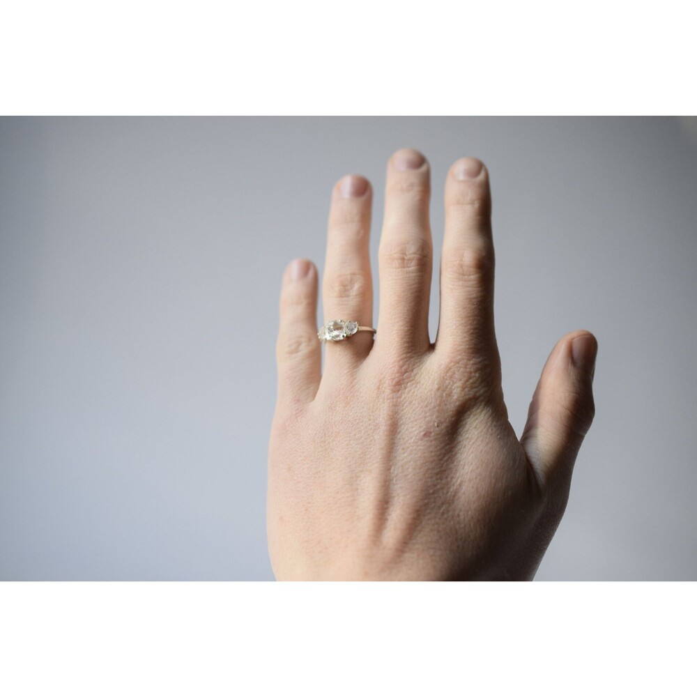 Engagement ring Unique  Handmade Natural Crystal Ring Dainty Boho Ring HandCraft